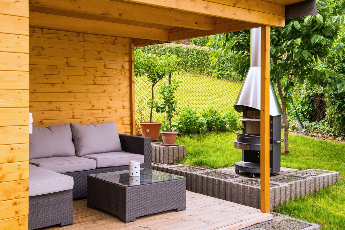 Gemeinsame Gartenlounge
